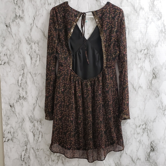 💕 Forever 21 Long Sleeves Boho Dress Size Small - Picture 14 of 15
